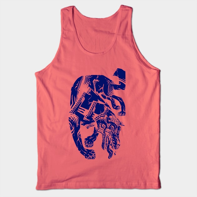 Hound Glyph - Blue - Tank Top by Woodrat